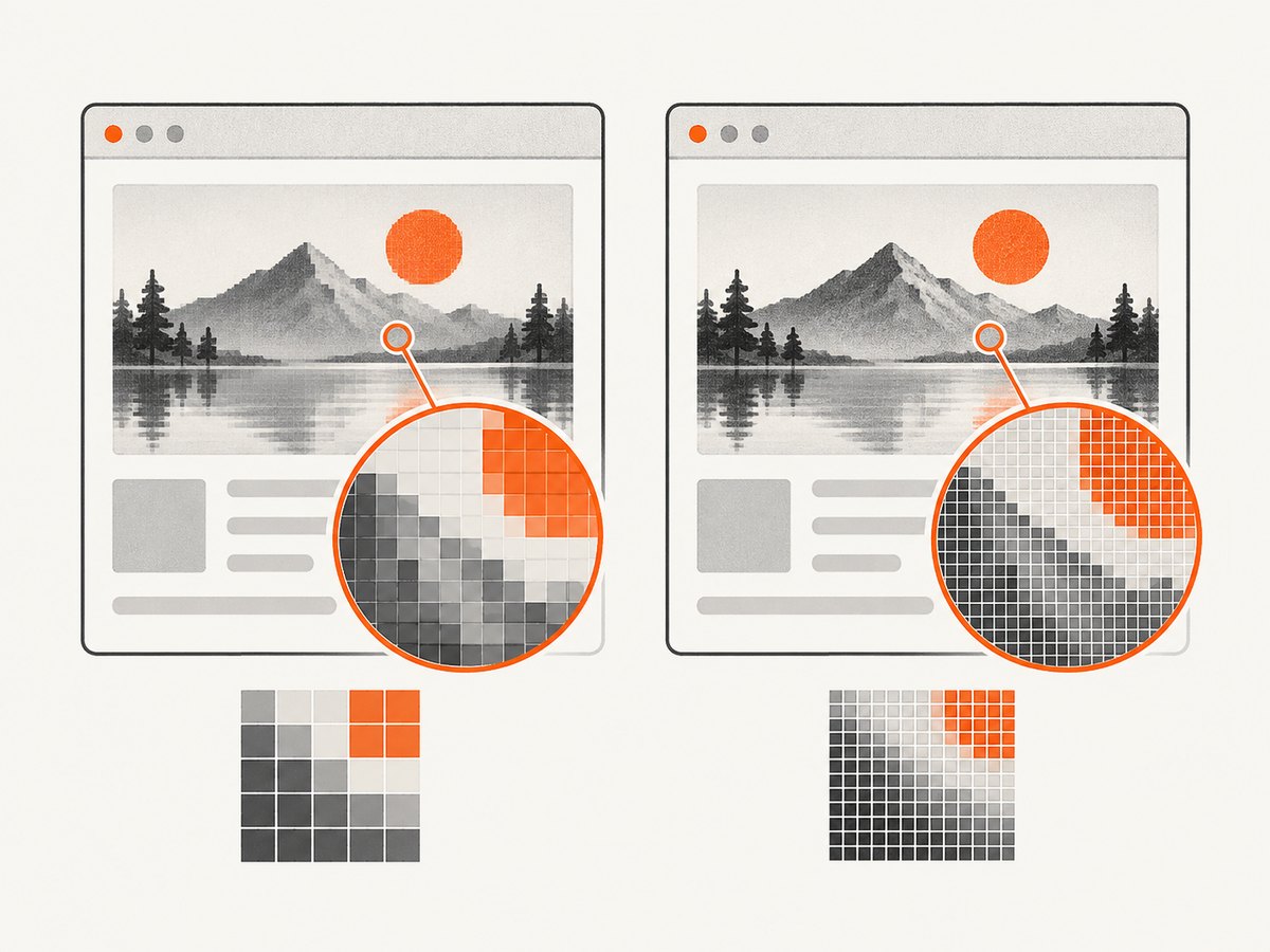 A larger DPR increases raster dimensions, but cannot restore detail absent from the source assets.