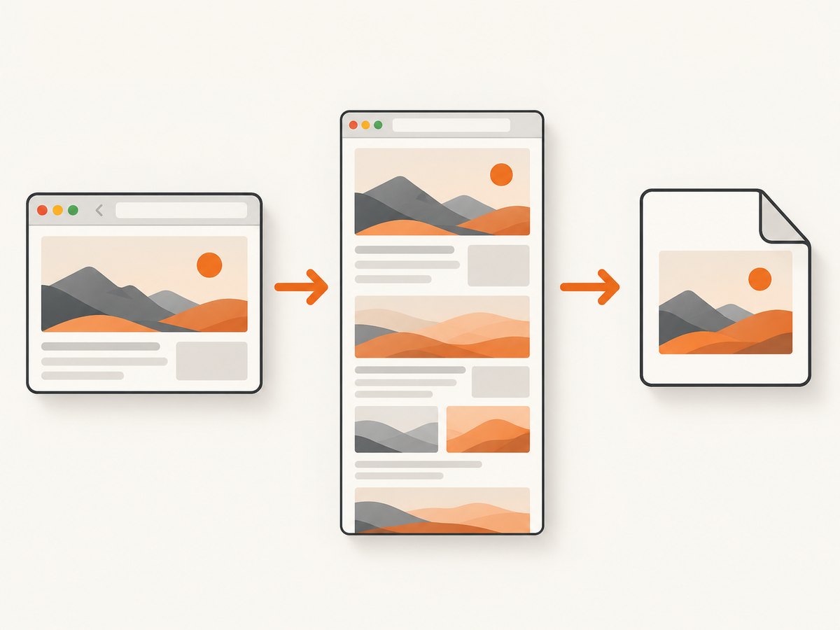 A normal screenshot captures the viewport; Full Page extends the capture to the document when Safari supports it.