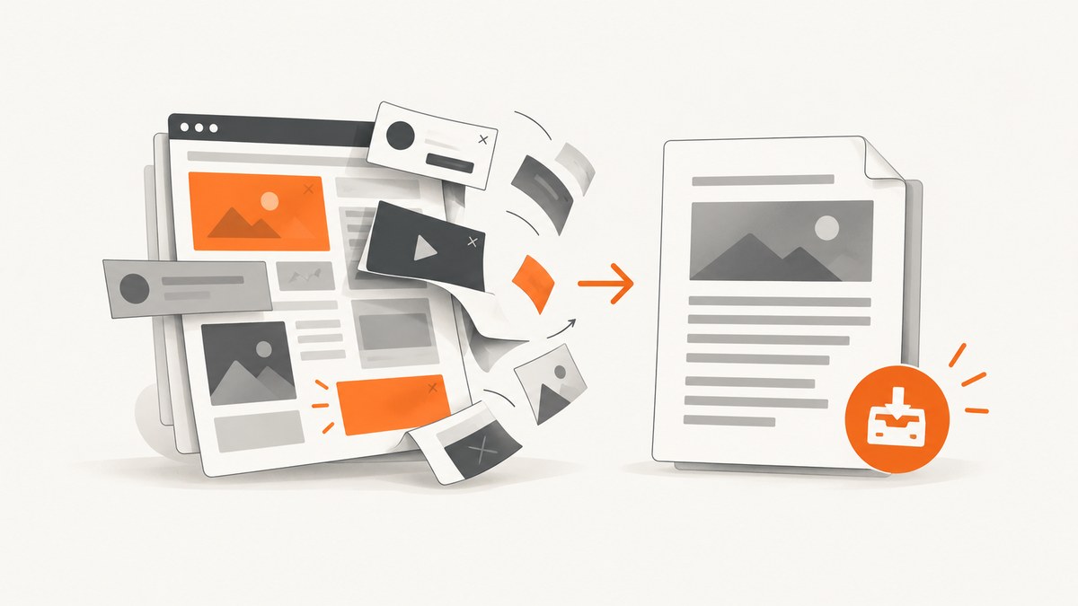 How to Save a Webpage without Ads
