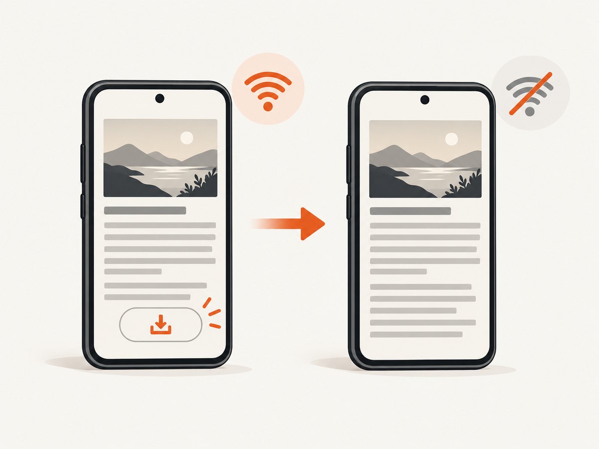 Download the page while online, then open the saved copy from Chrome Downloads.