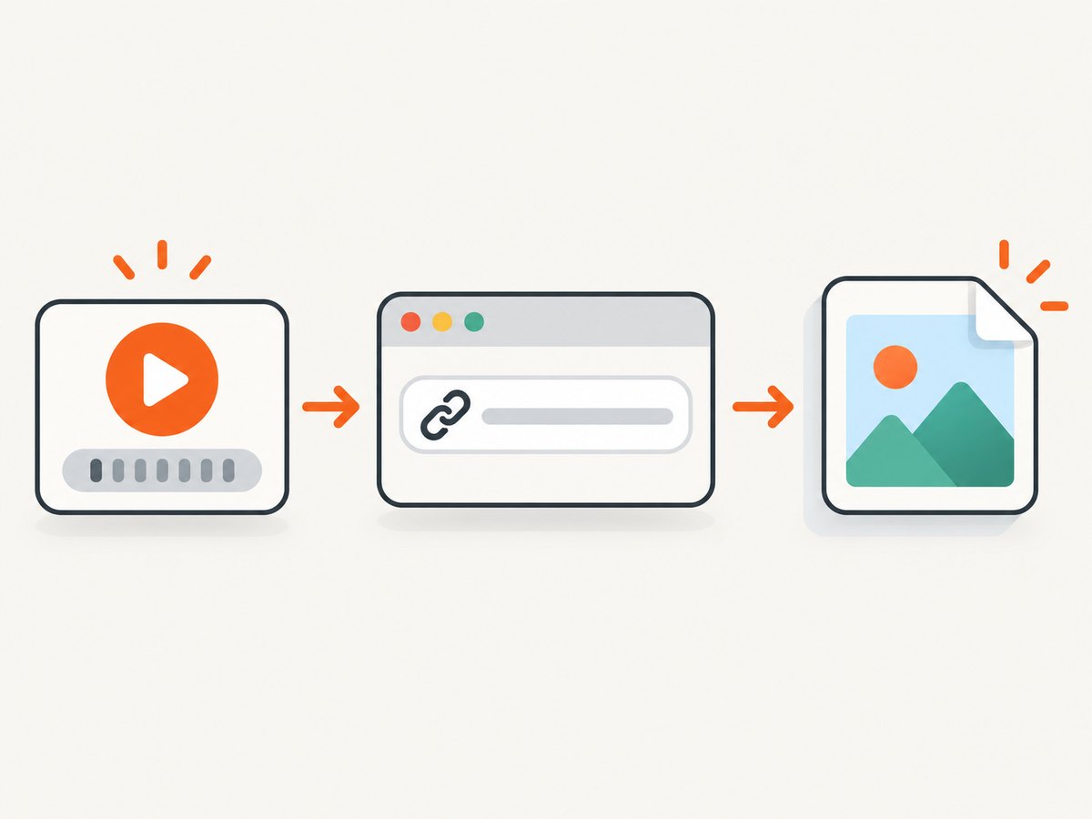The video ID is the input used to construct a YouTube thumbnail URL.