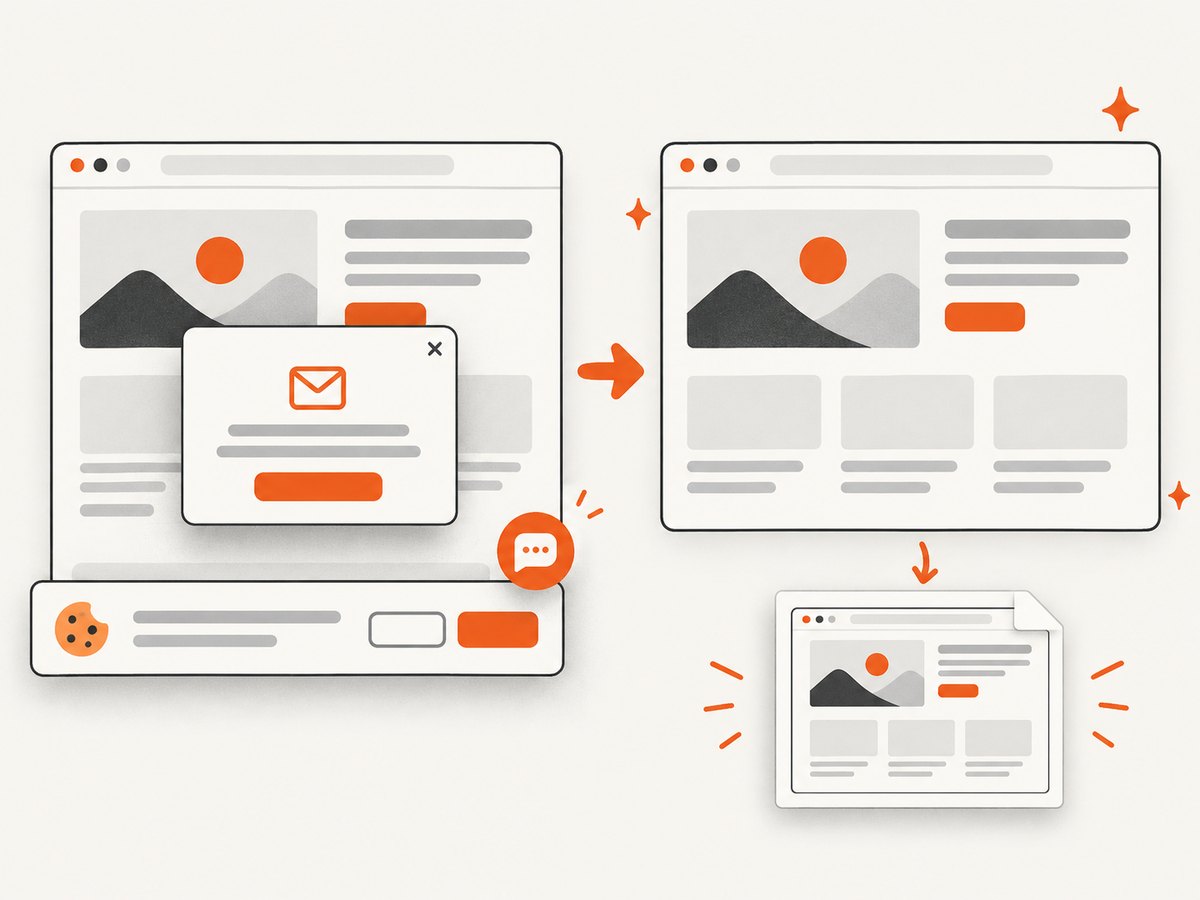 A screenshot service can remove common overlays before returning the image.