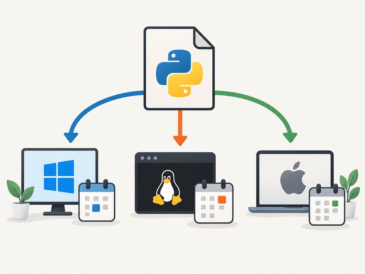 Choose the scheduler that matches the operating system running the script.