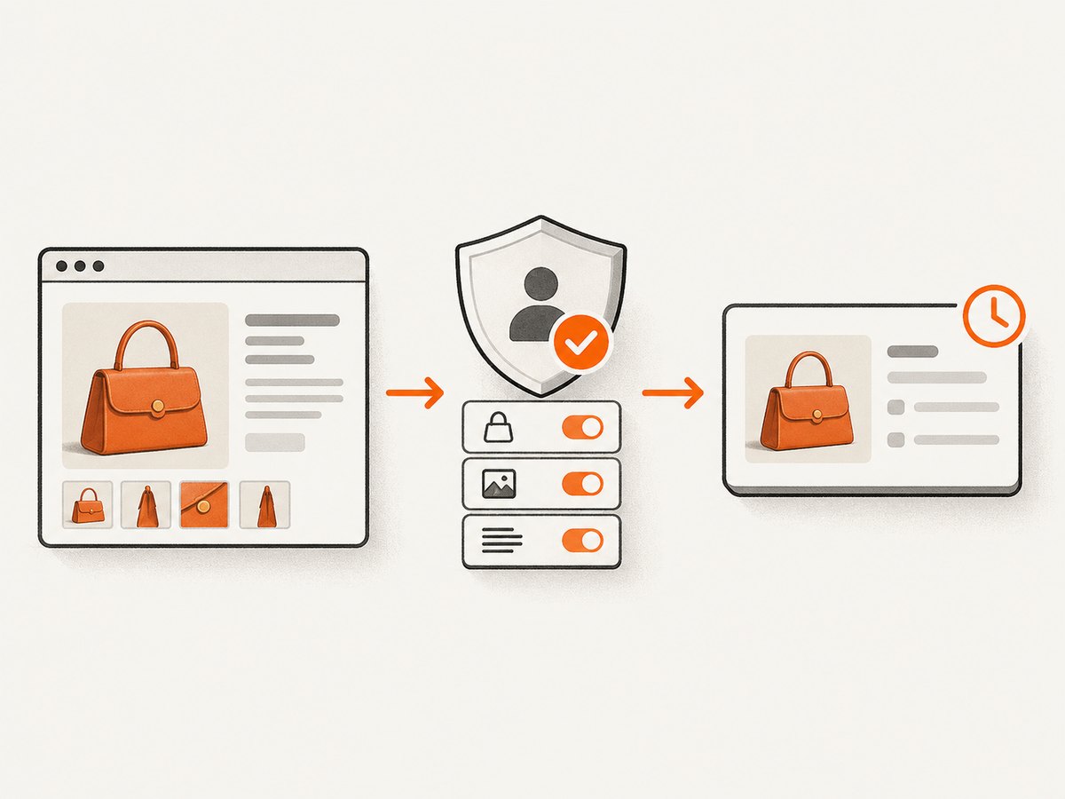 An authorized workflow defines its scope before collecting only necessary product fields and recording when each value was observed.