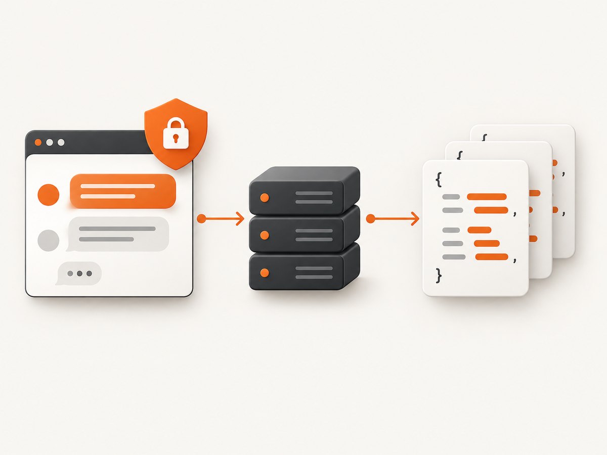Separate consumer-service access from supported API requests and structured application data.