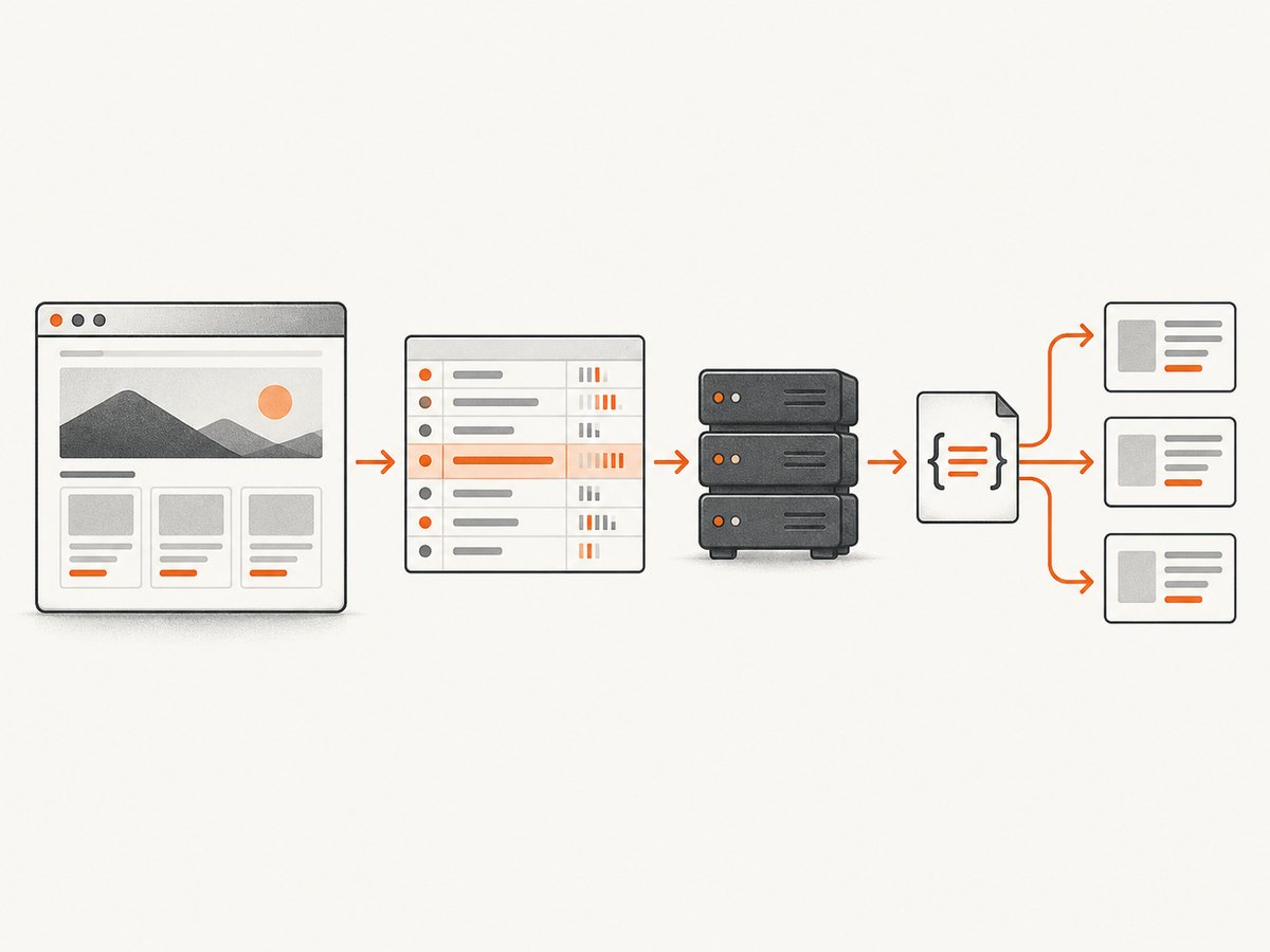 Find the request that supplies the visible data before launching a browser.