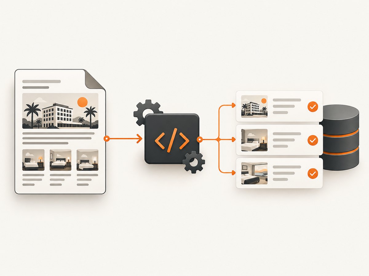 A permitted HTML fixture can teach the same selector, parsing, and validation workflow without contacting Expedia.com.