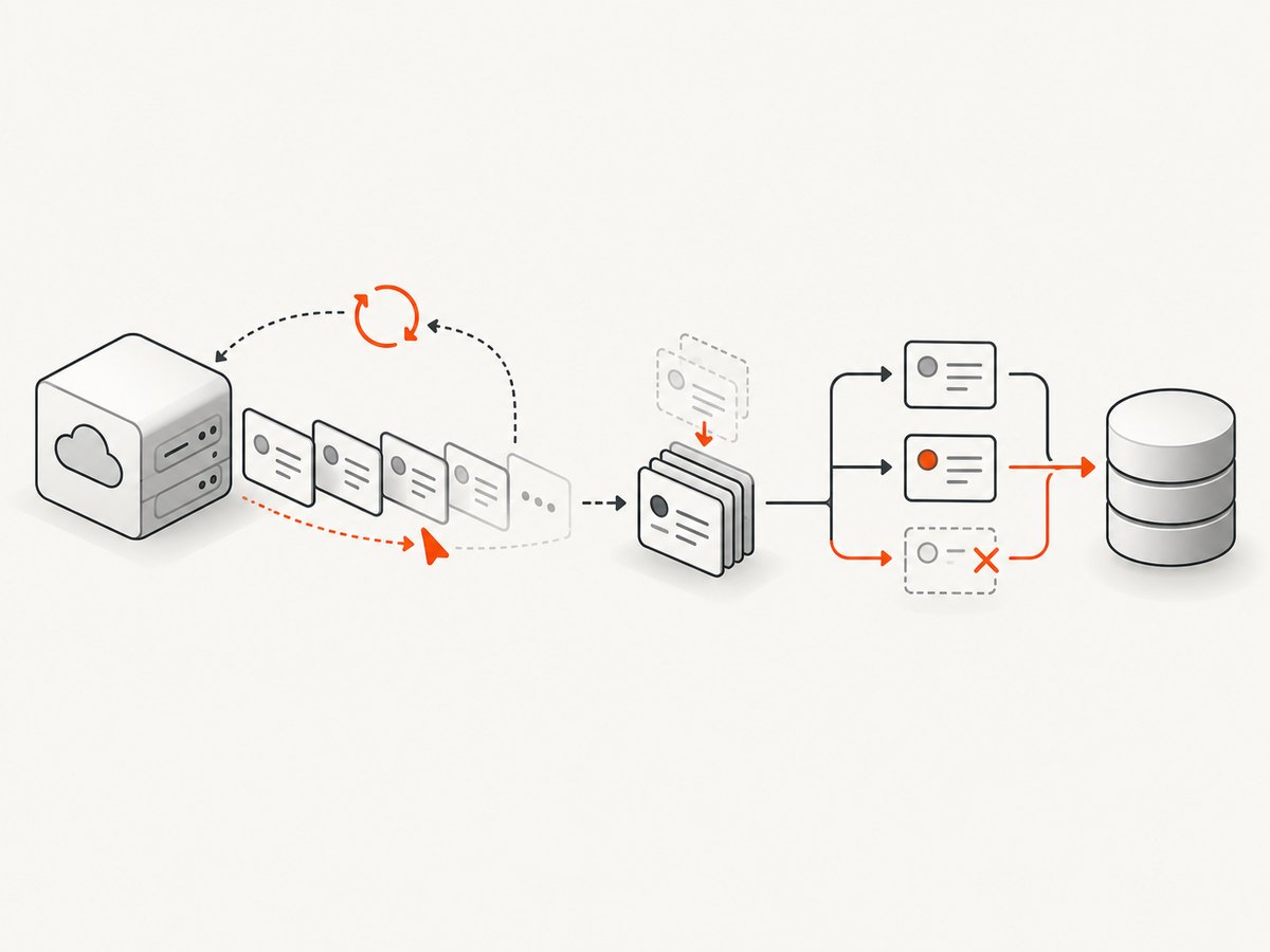 Reliable integrations track cursors, retries, identifiers, and deletions.