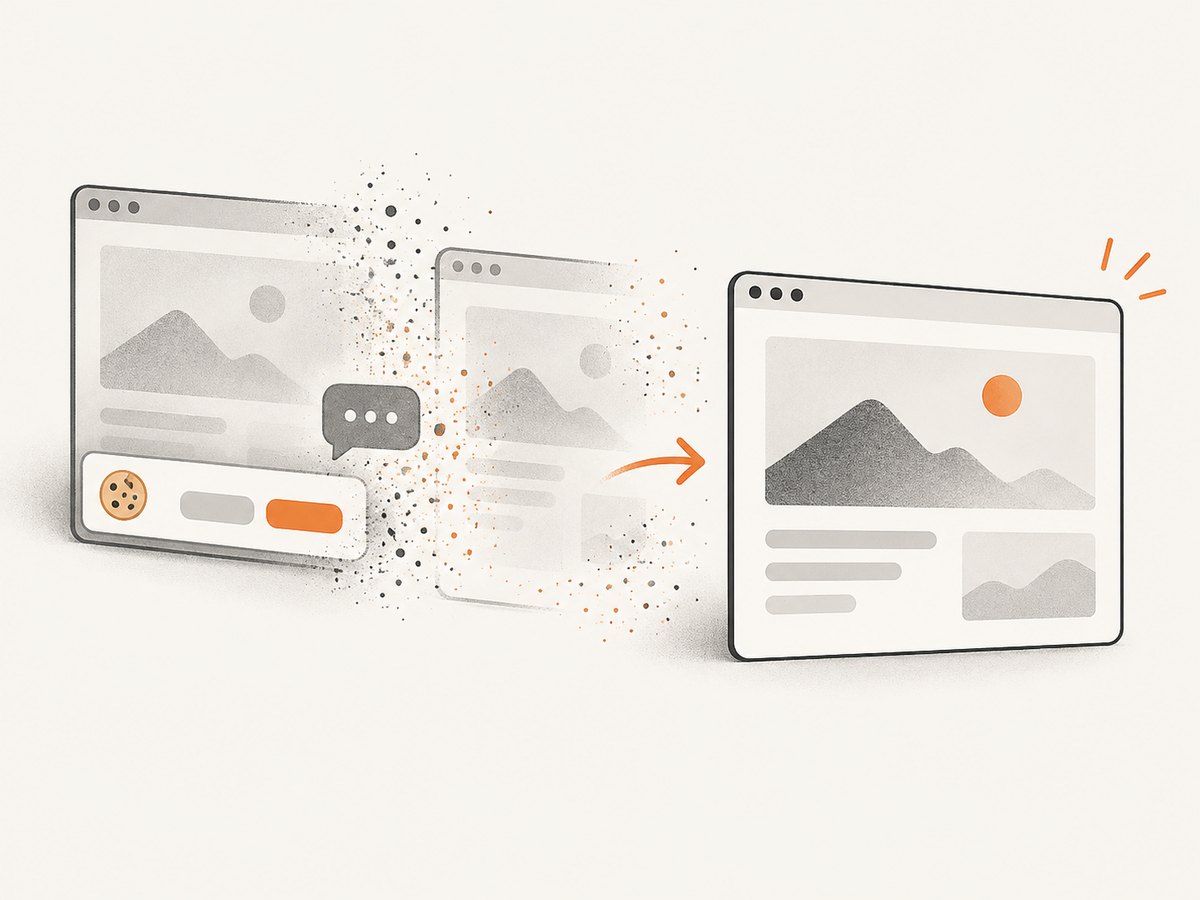 ScreenshotNeo removes common consent banners, popups, and chat widgets before capture.