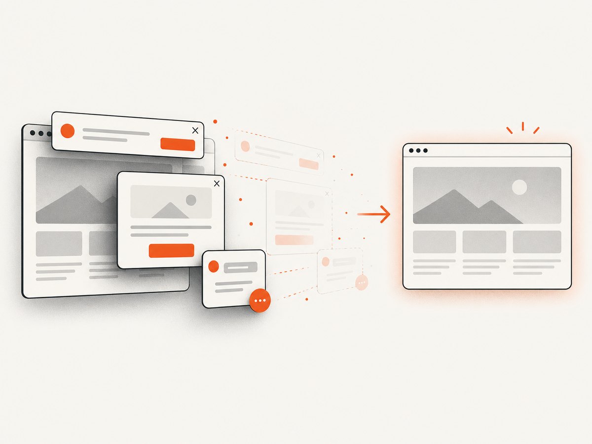 A visual capture workflow can remove common overlays before producing the screenshot.