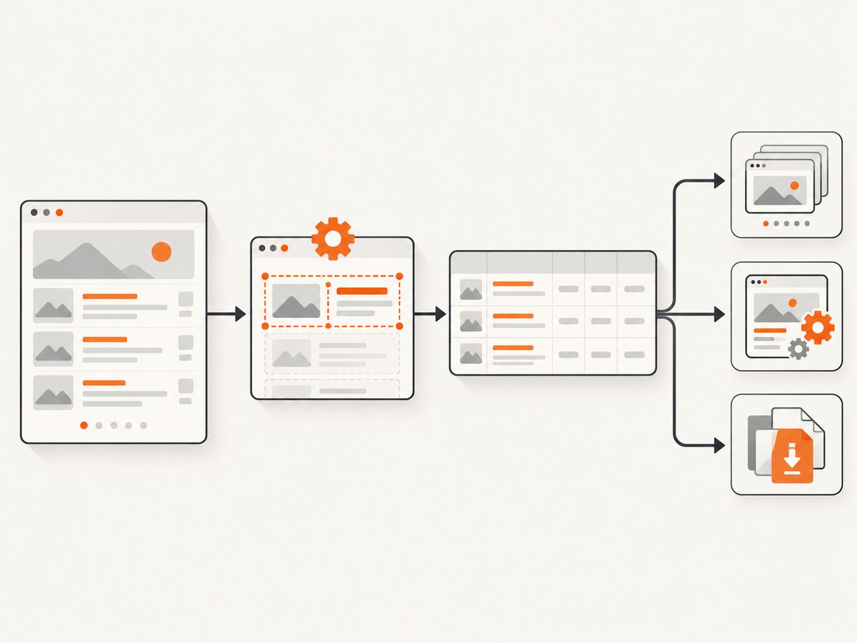 A fair scraper evaluation follows the page through rendering, pagination, extraction and export.