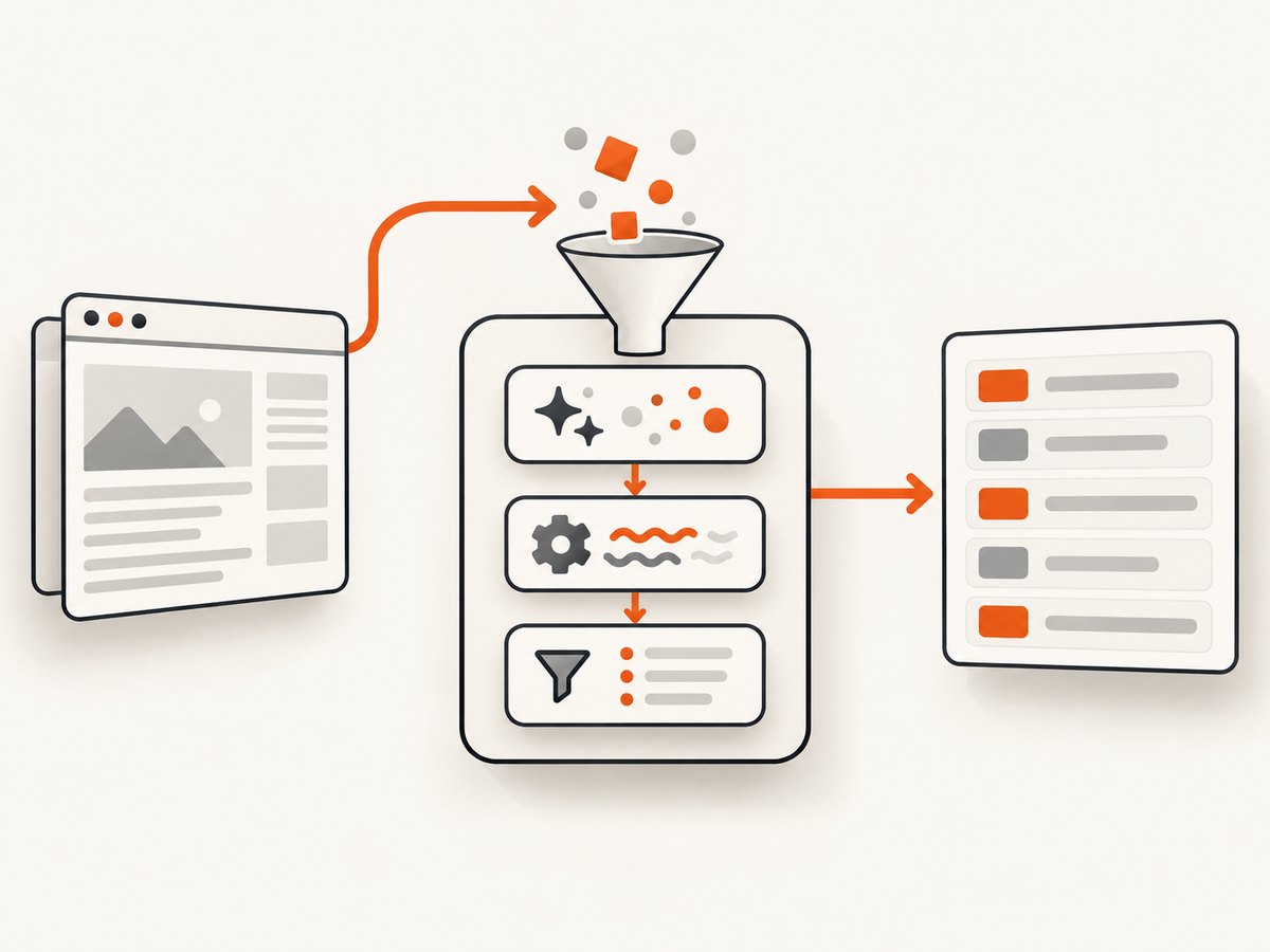 An Item Loader gathers raw selector values, processes them, and produces one structured item.