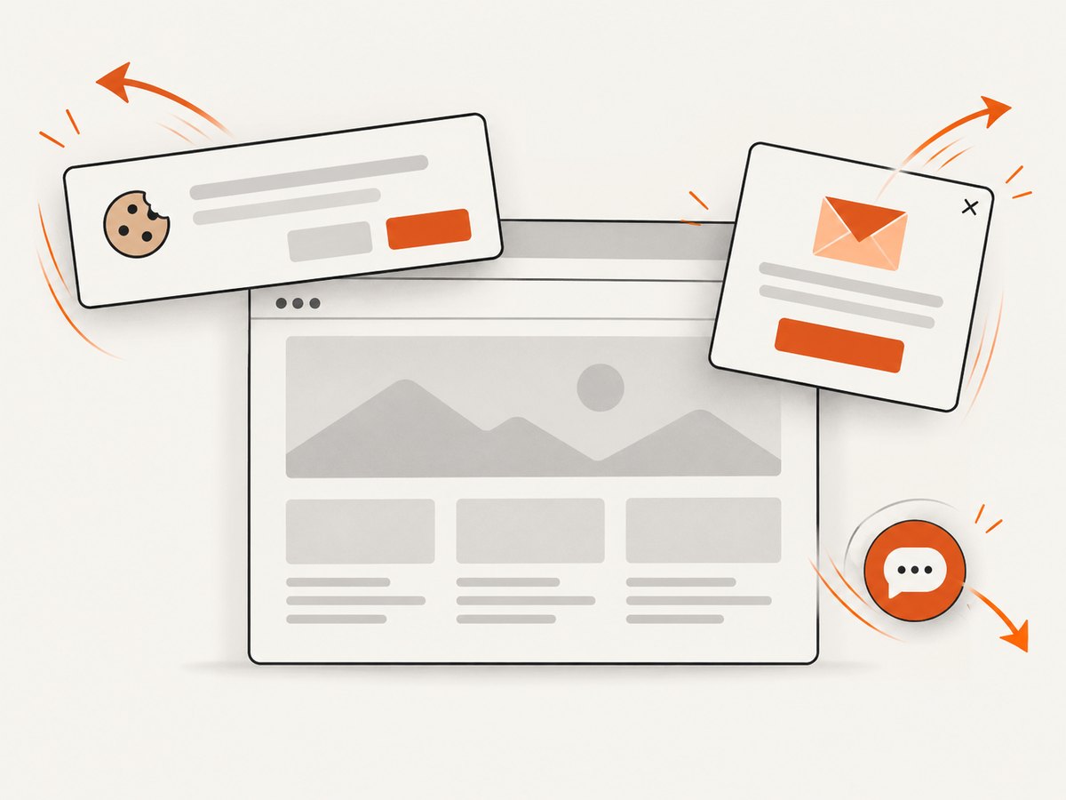 ScreenshotNeo removes known consent banners, newsletter popups, and chat widgets before capture.