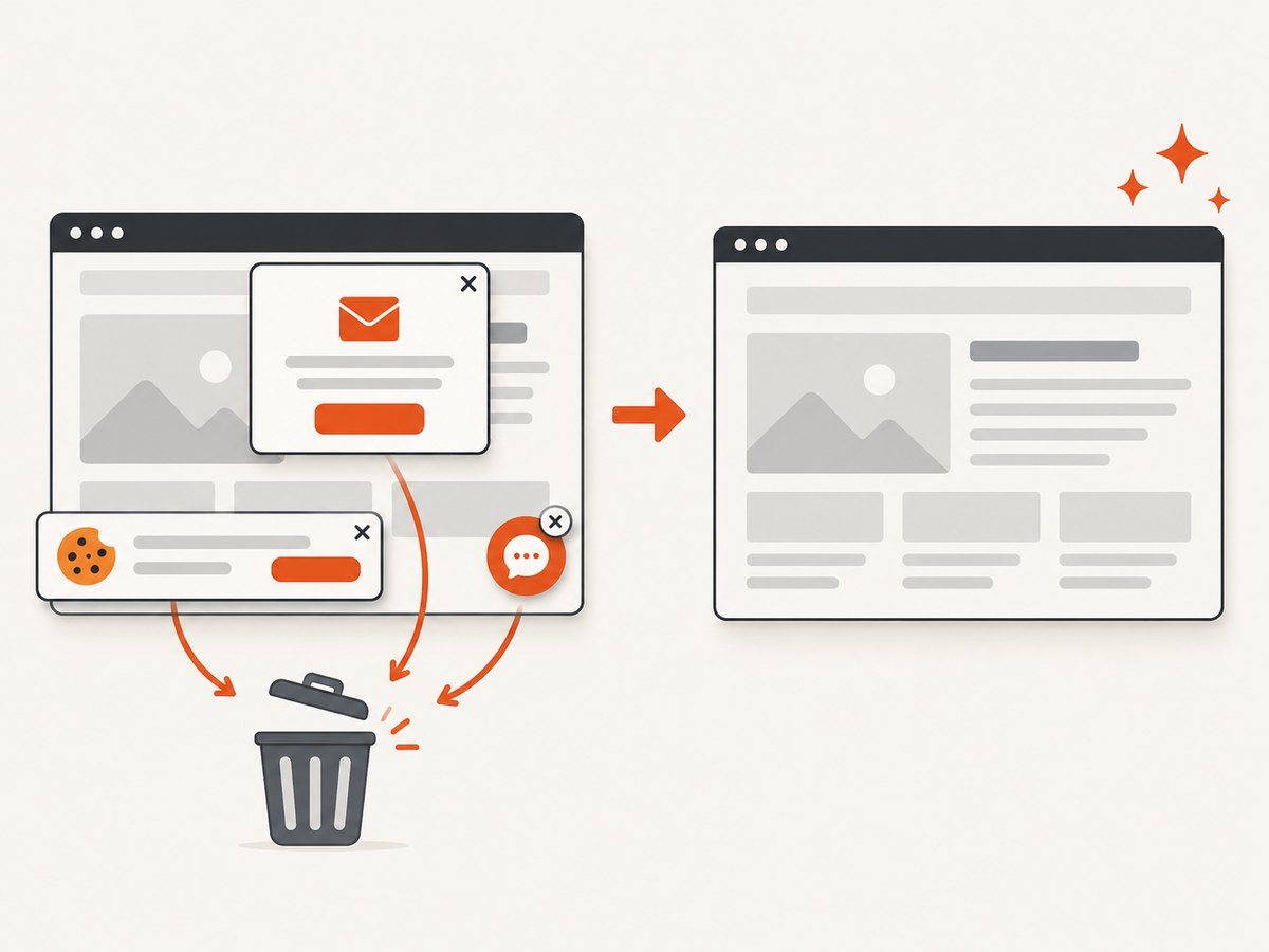 A clean capture removes common overlays before the image is billed.