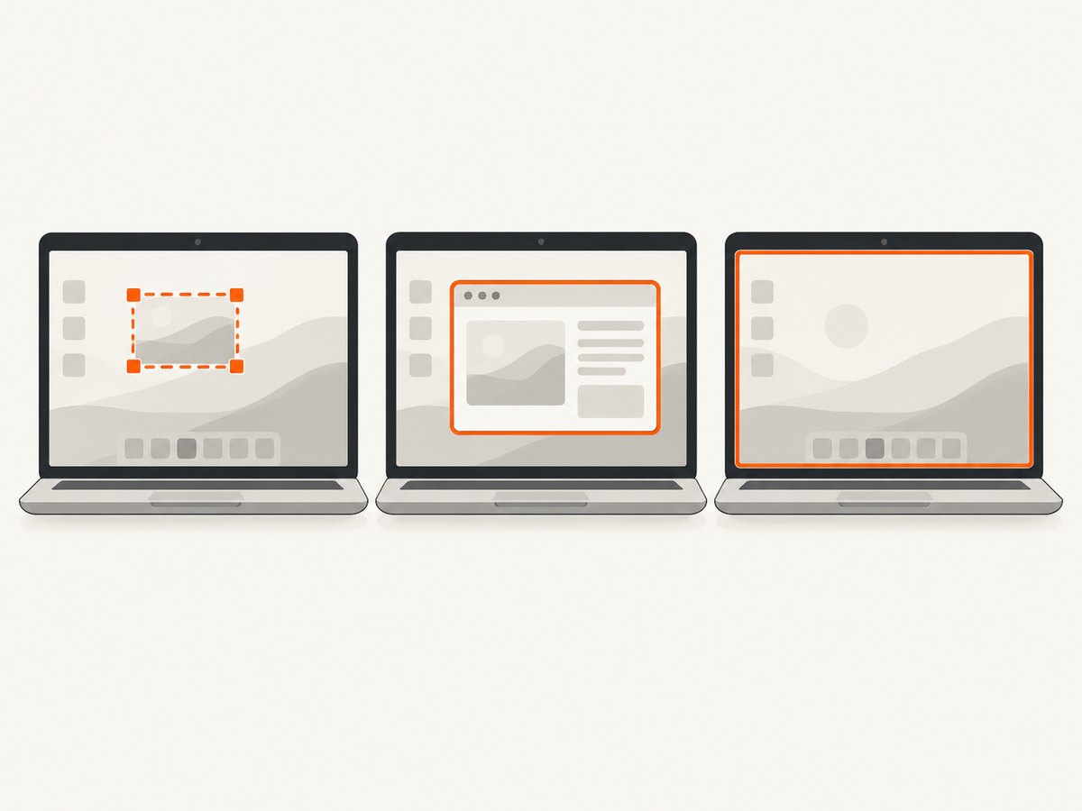 Choose the smallest capture area that gives the recipient enough context.
