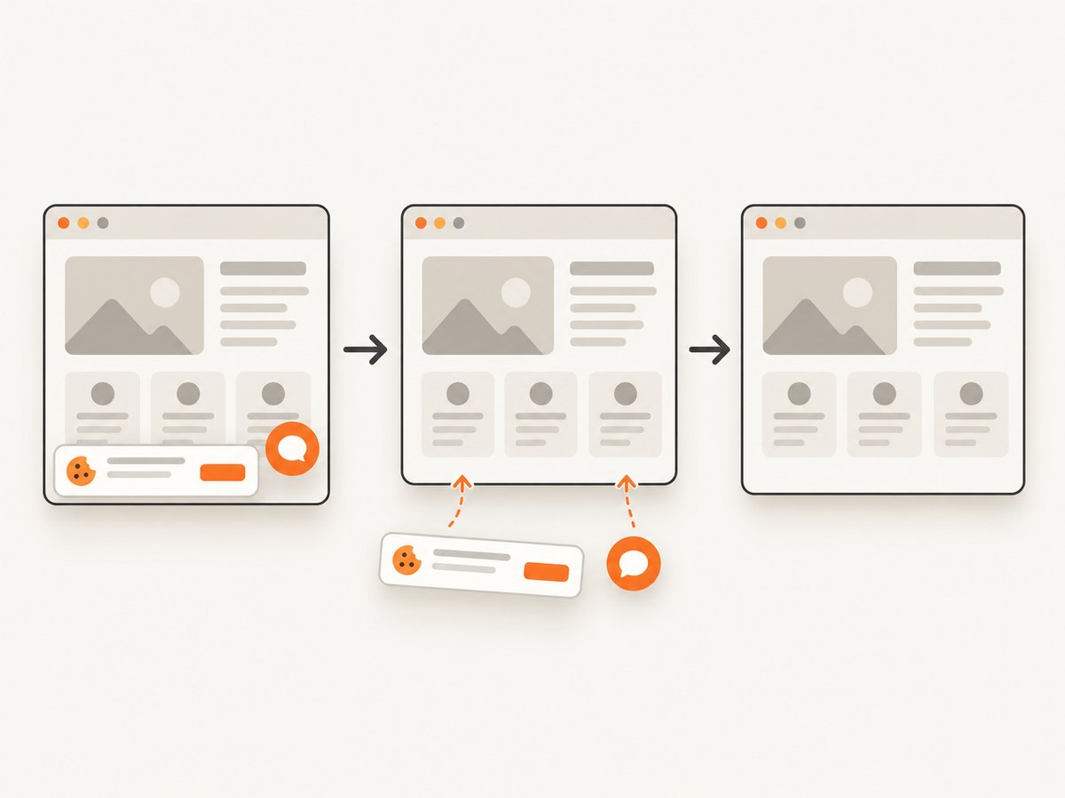 Automated web capture can remove consent banners, popups, and chat widgets before producing a clean image.