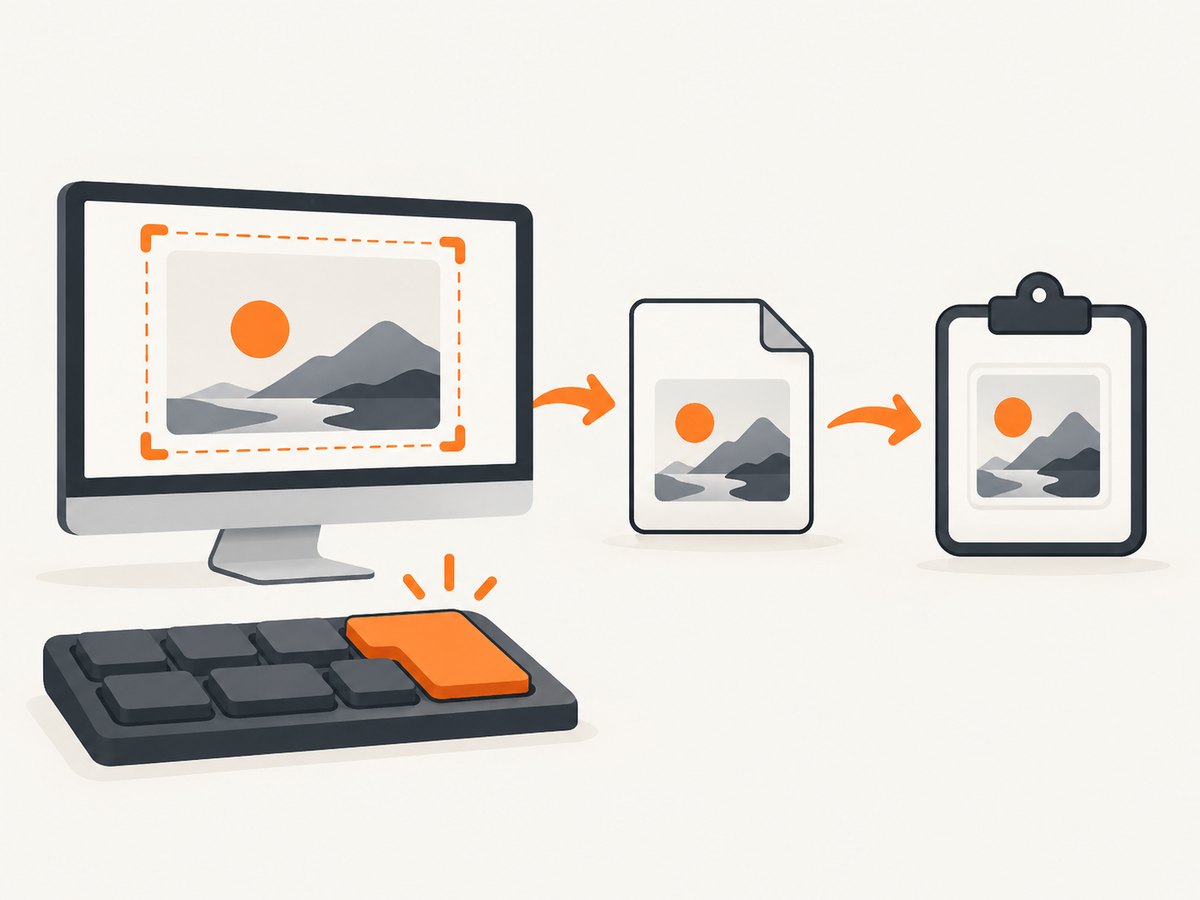 A keyboard shortcut can place a capture on the clipboard, save it as a file, or open editing controls.