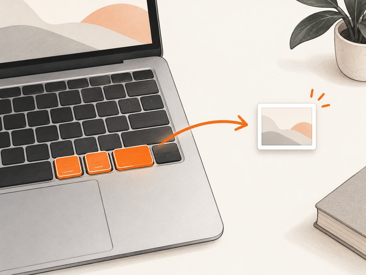 The three primary MacBook Air screenshot shortcuts cover the full screen, a selected area, and a window.