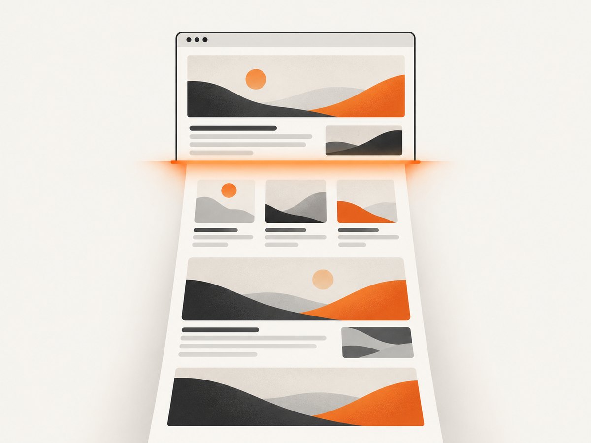 Full-page support needs to account for content that appears below the initial viewport.