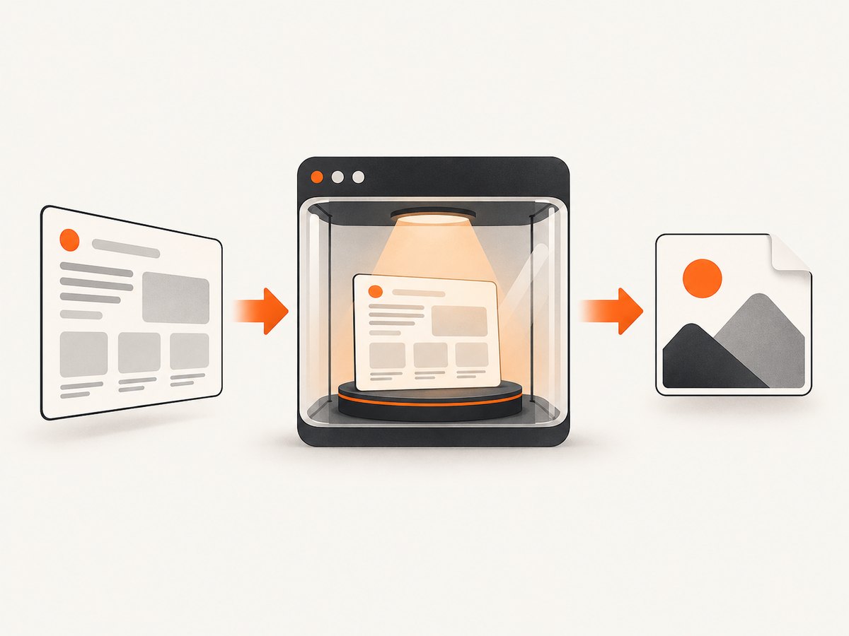 A URL moves through a capture workflow and returns an image.