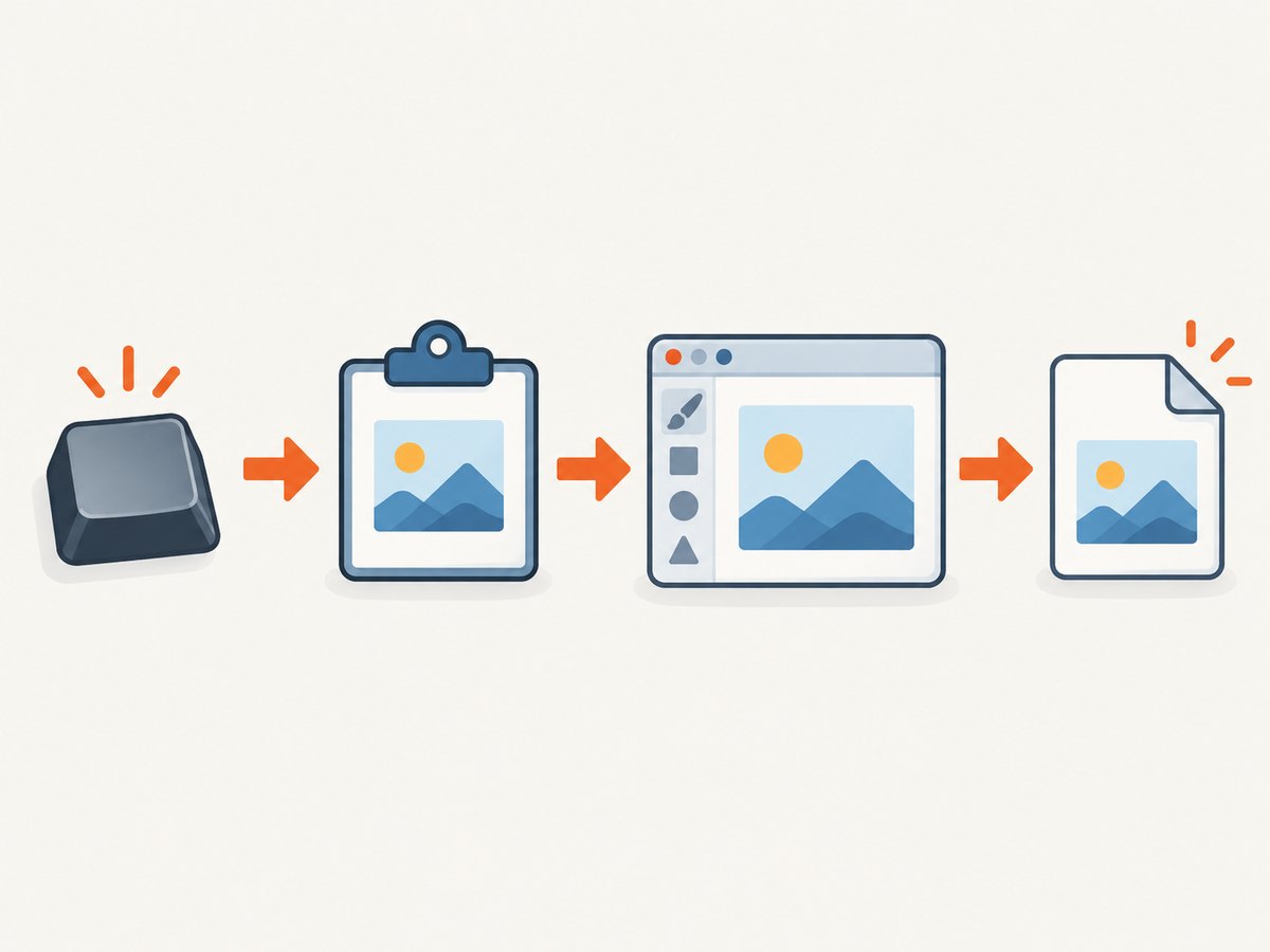 Print Screen copies the display to the clipboard; paste it into an image-capable app to save it.