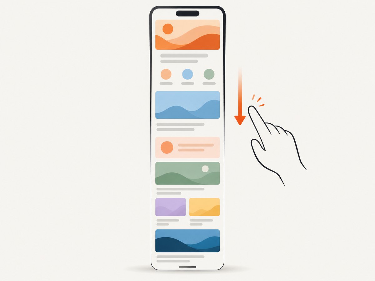 Scroll capture stitches additional screen length into one image.