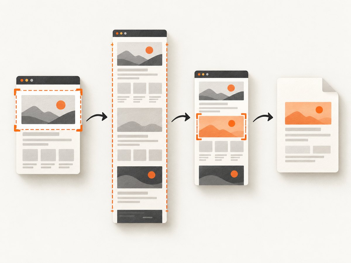 Different screenshot scopes produce different outputs and edge cases.