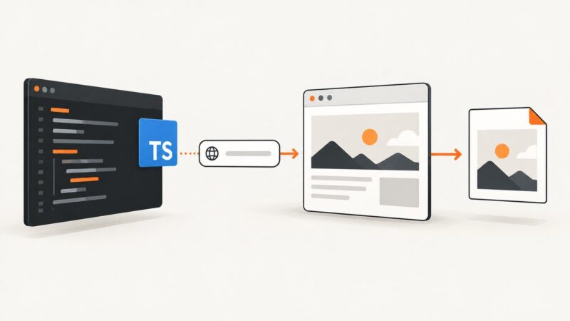 Screenshot Webpages as JPEG in TypeScript