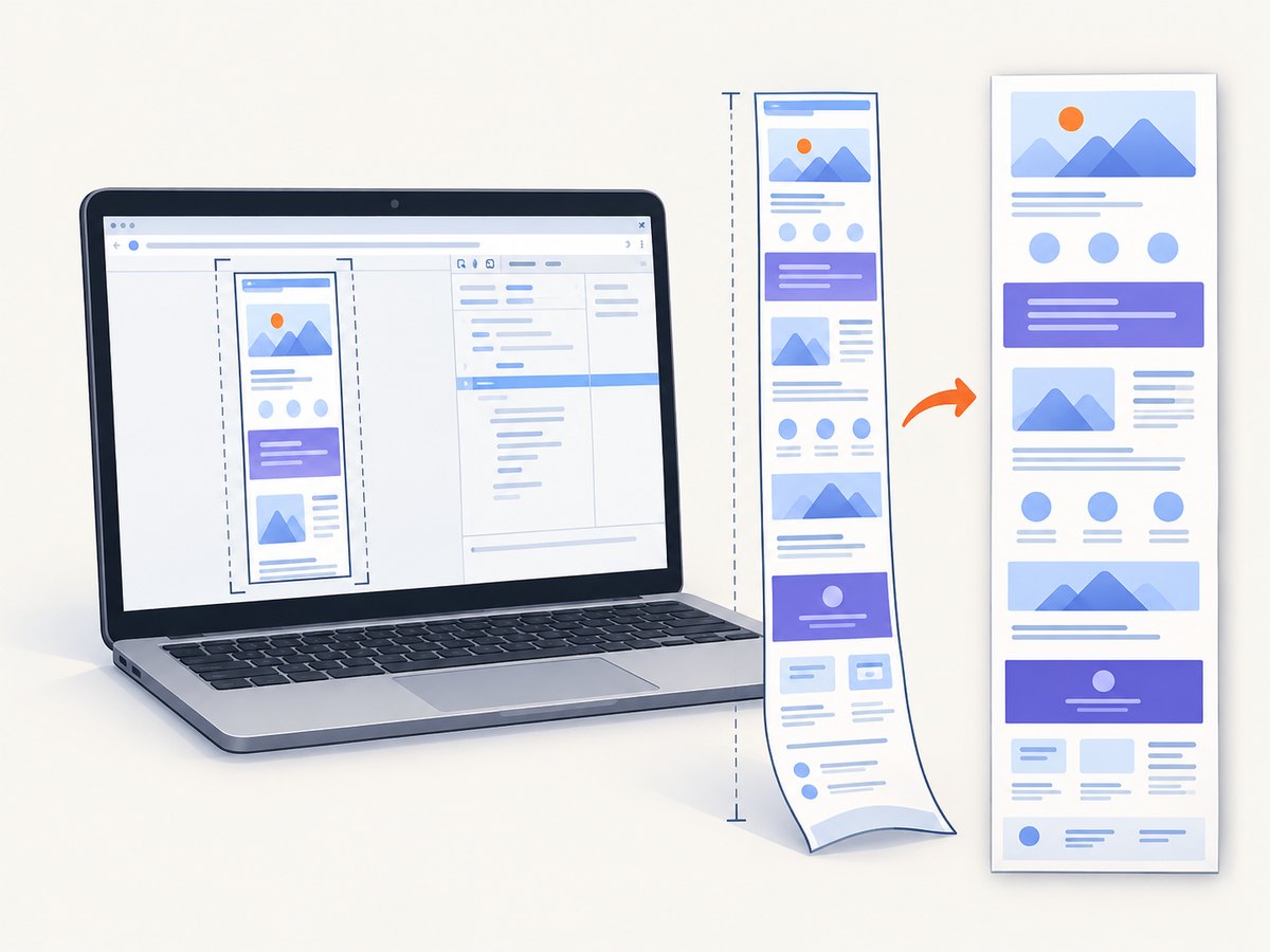 DevTools full-size capture includes content below the visible Chromebook viewport.