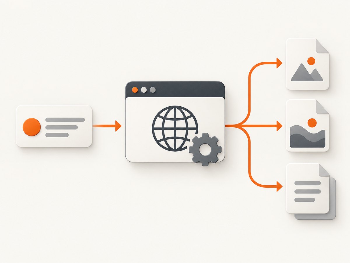 A screenshot API turns a URL request into a captured image or PDF.