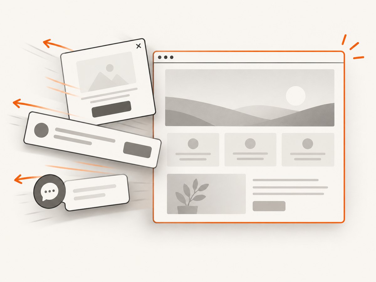 Page cleanup can remove overlays that would otherwise cover the content.