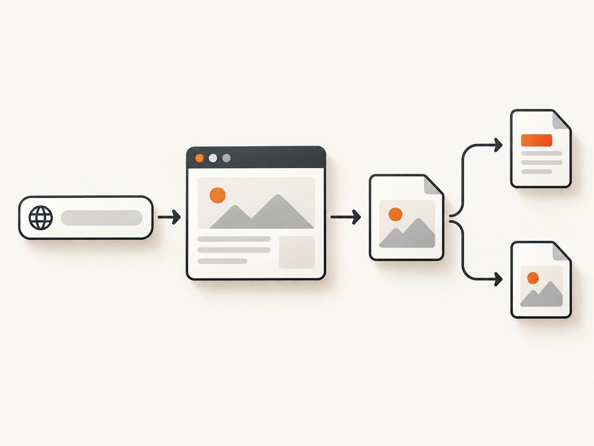 A screenshot API turns a page URL into a rendered image or document.