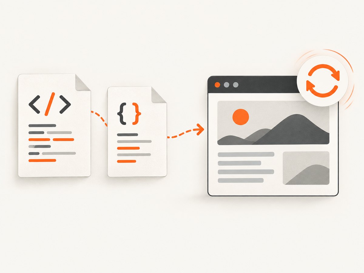 The Integrated Browser renders the HTML and its linked CSS; Live Preview adds a local server and reload loop.