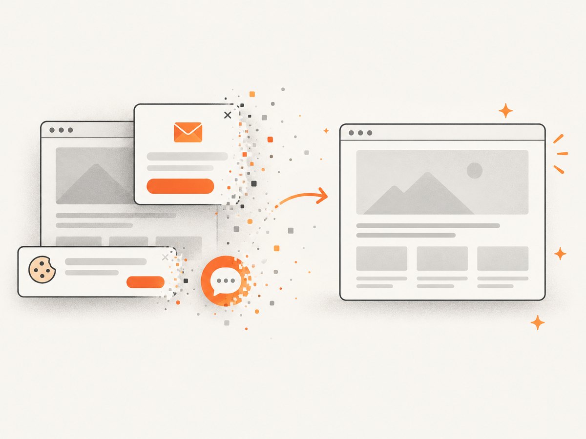 A clean web capture removes obstructing consent and overlay elements before producing the image.