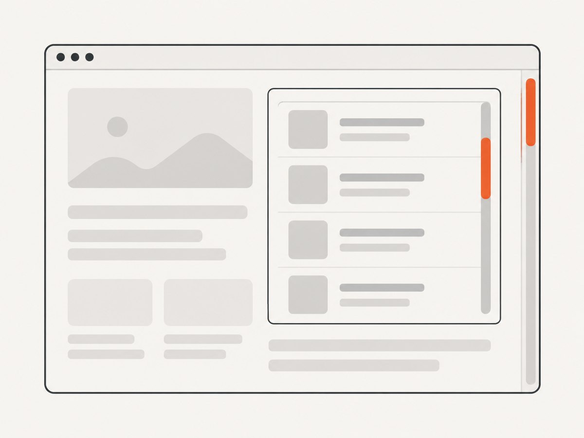 When a nested element owns the scrollbar, scroll that element instead of the window.