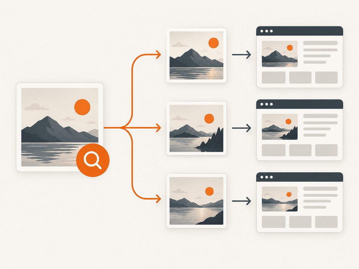 One image can produce different kinds of results: similar pictures and pages that use it.
