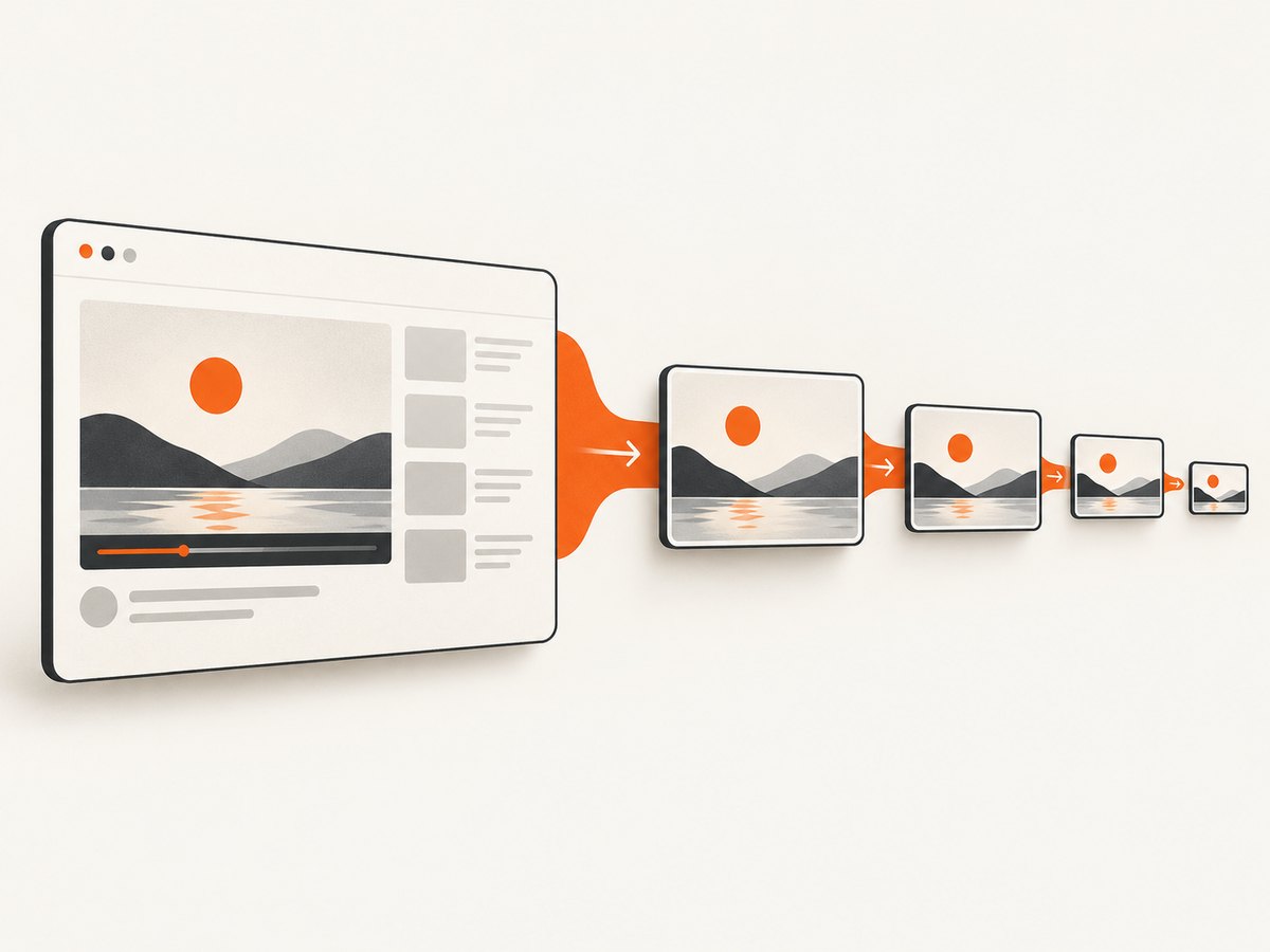 A video ID can resolve to several thumbnail renditions, with fallbacks when the largest is unavailable.