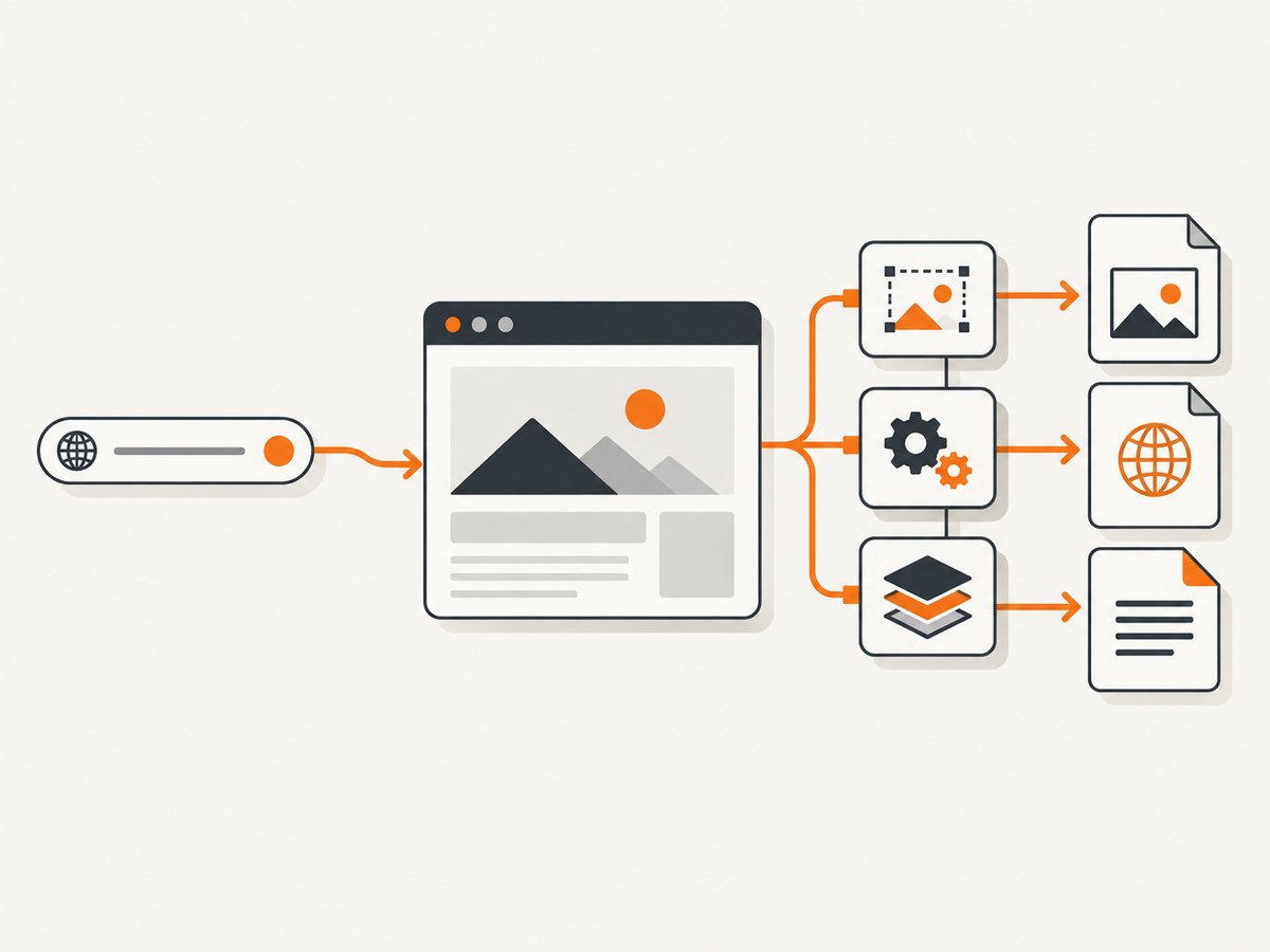 A screenshot API turns a URL into a rendered asset after the page loads.