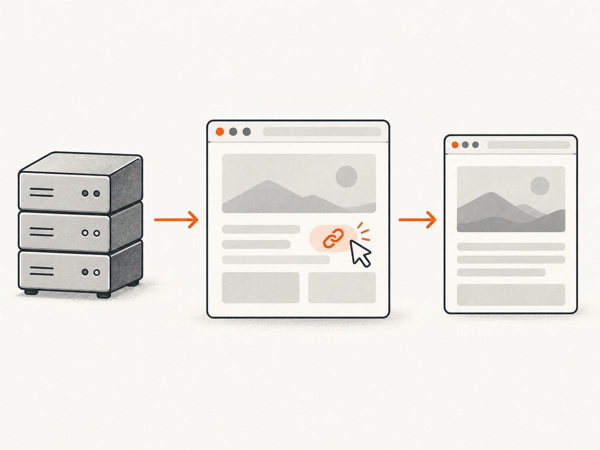 A Django live-server test locates an anchor, clicks it, and waits for the destination state.