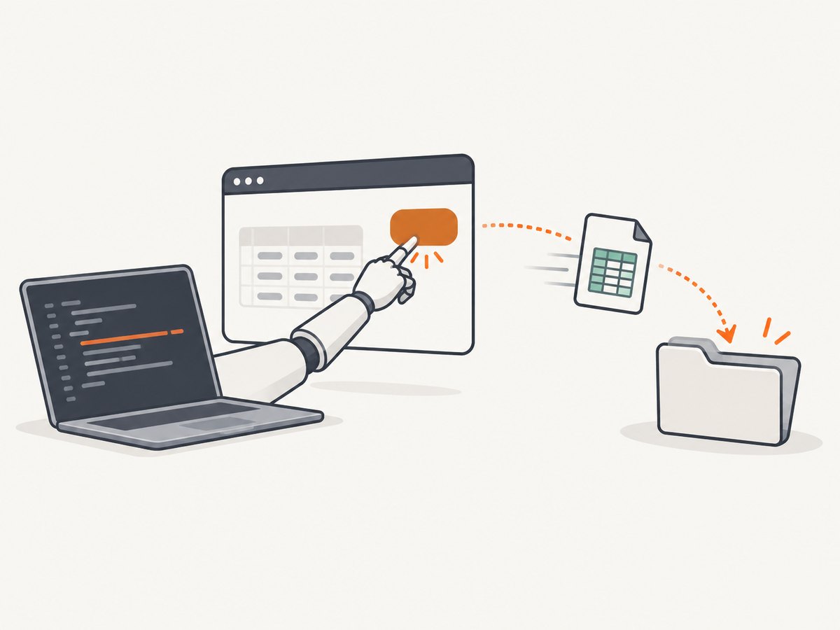 The reliable sequence is configure, click, wait for completion, then validate the workbook.