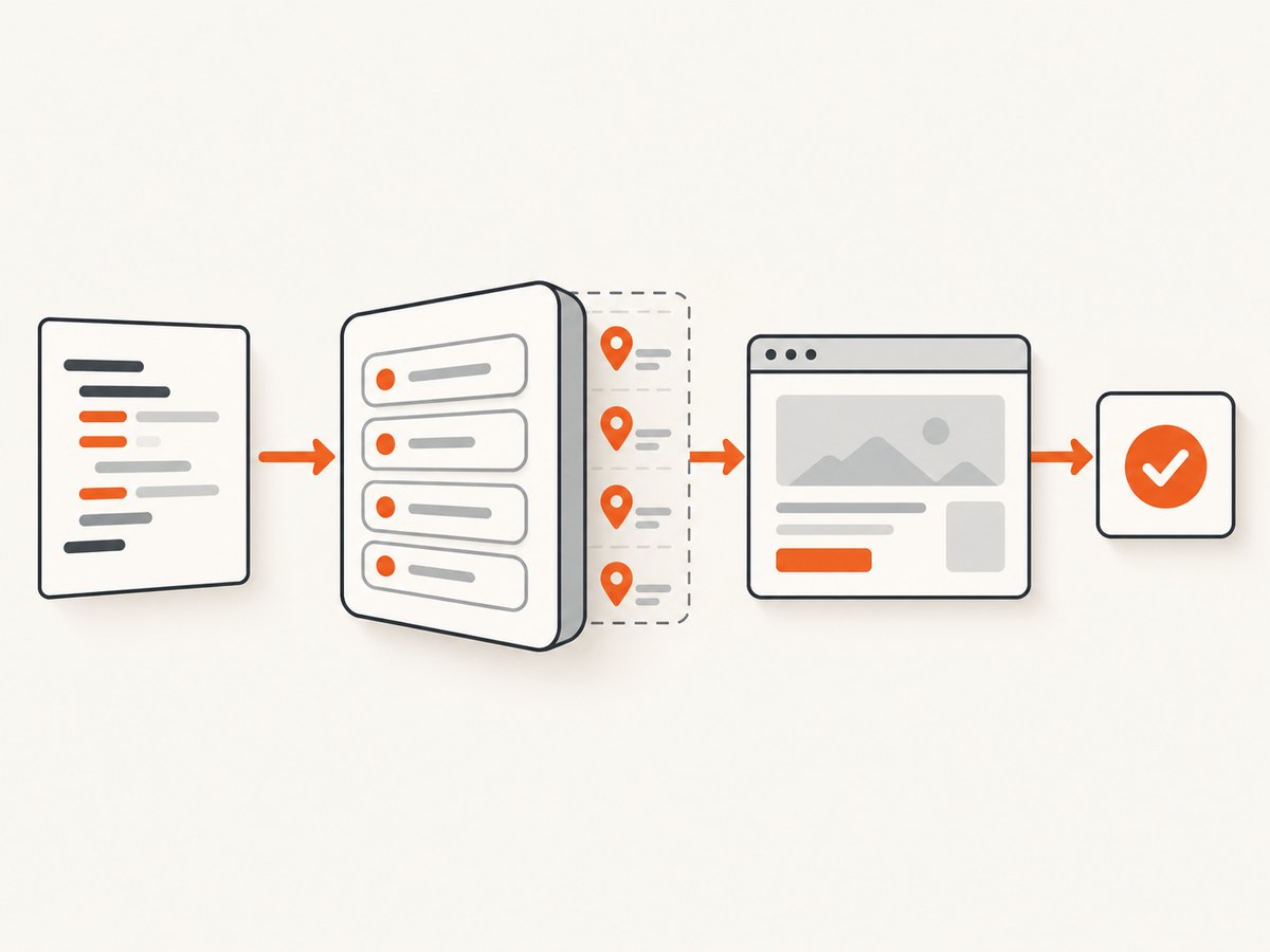 A page object hides locators and exposes the actions a page offers.