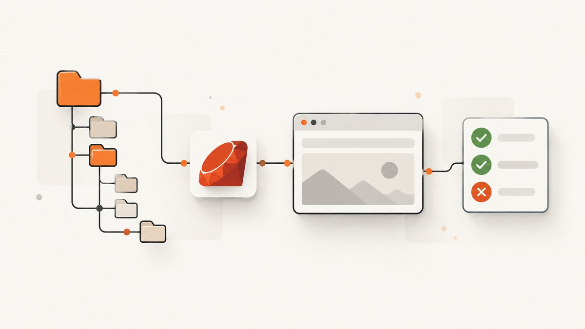 Selenium WebDriver Ruby Project Directory and File Structure