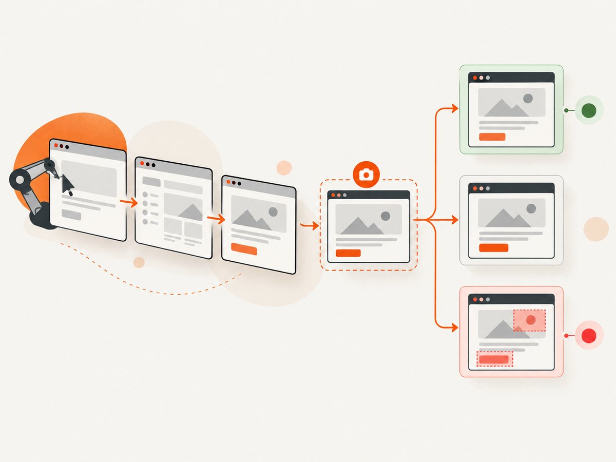 The visual regression loop: establish state, capture, compare, inspect, and approve intentionally.