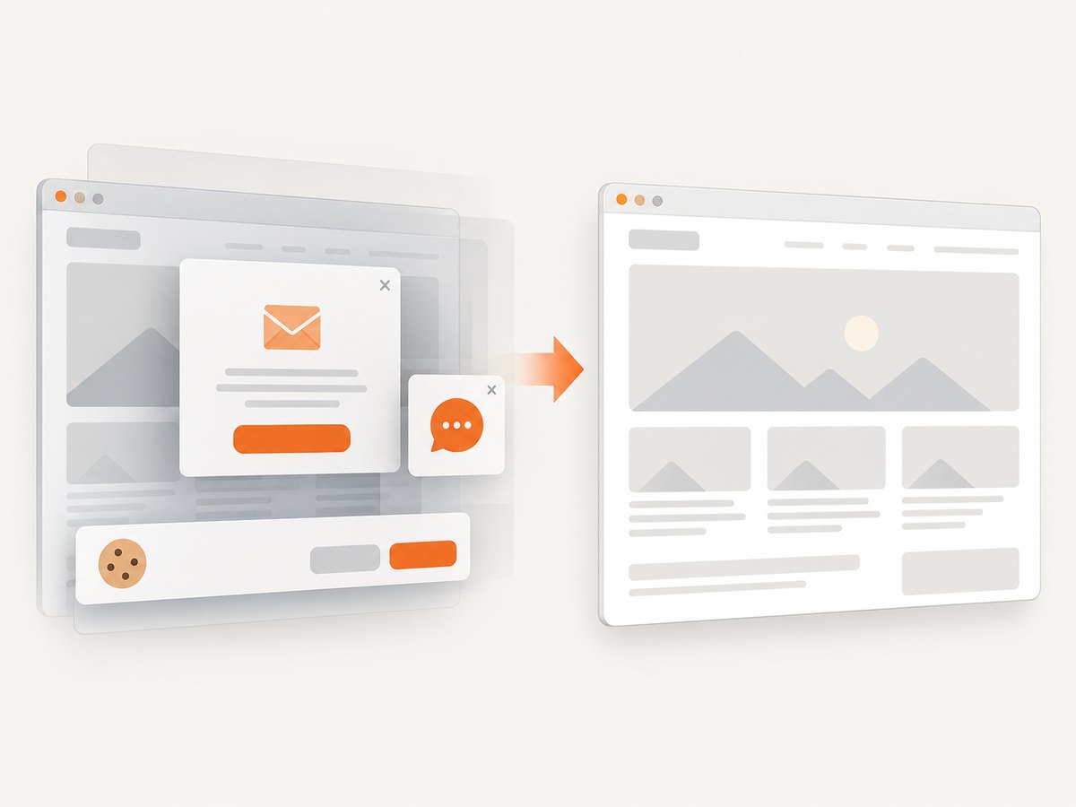 ScreenshotNeo removes common consent and overlay clutter before capturing the page.
