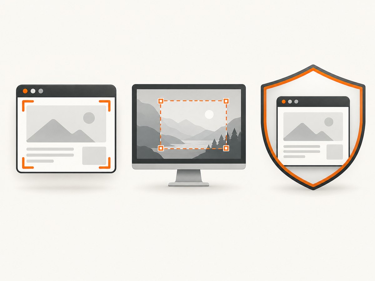Selenium screenshots, screen sharing, and enterprise screenshot prevention are separate mechanisms.