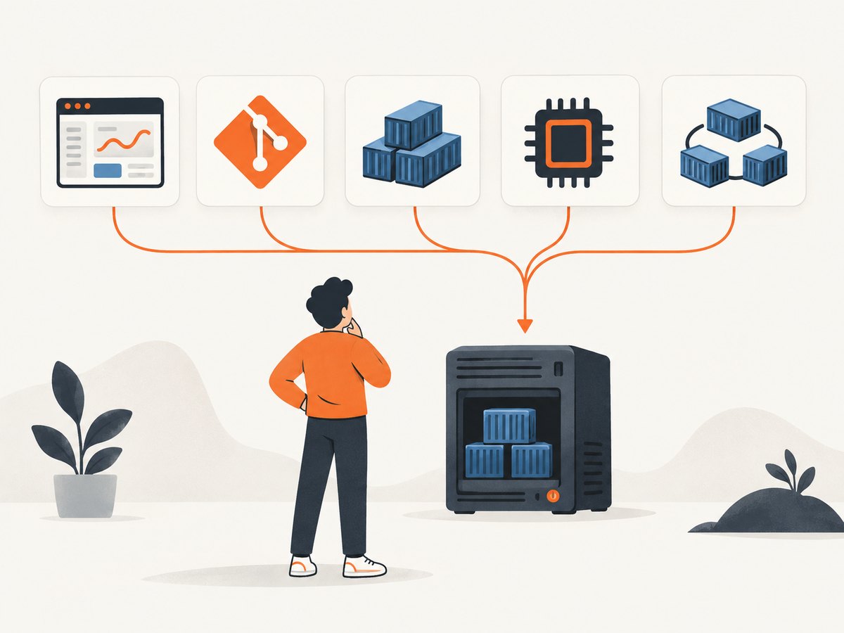 Choose a self-hosting platform by deployment workflow, server model, and operational responsibilities.