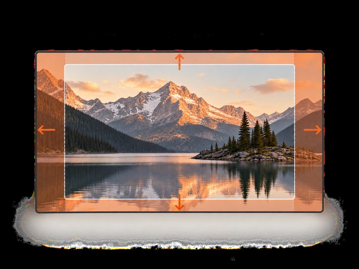 The cover value fills the panel while preserving the image ratio, so one axis can be cropped.