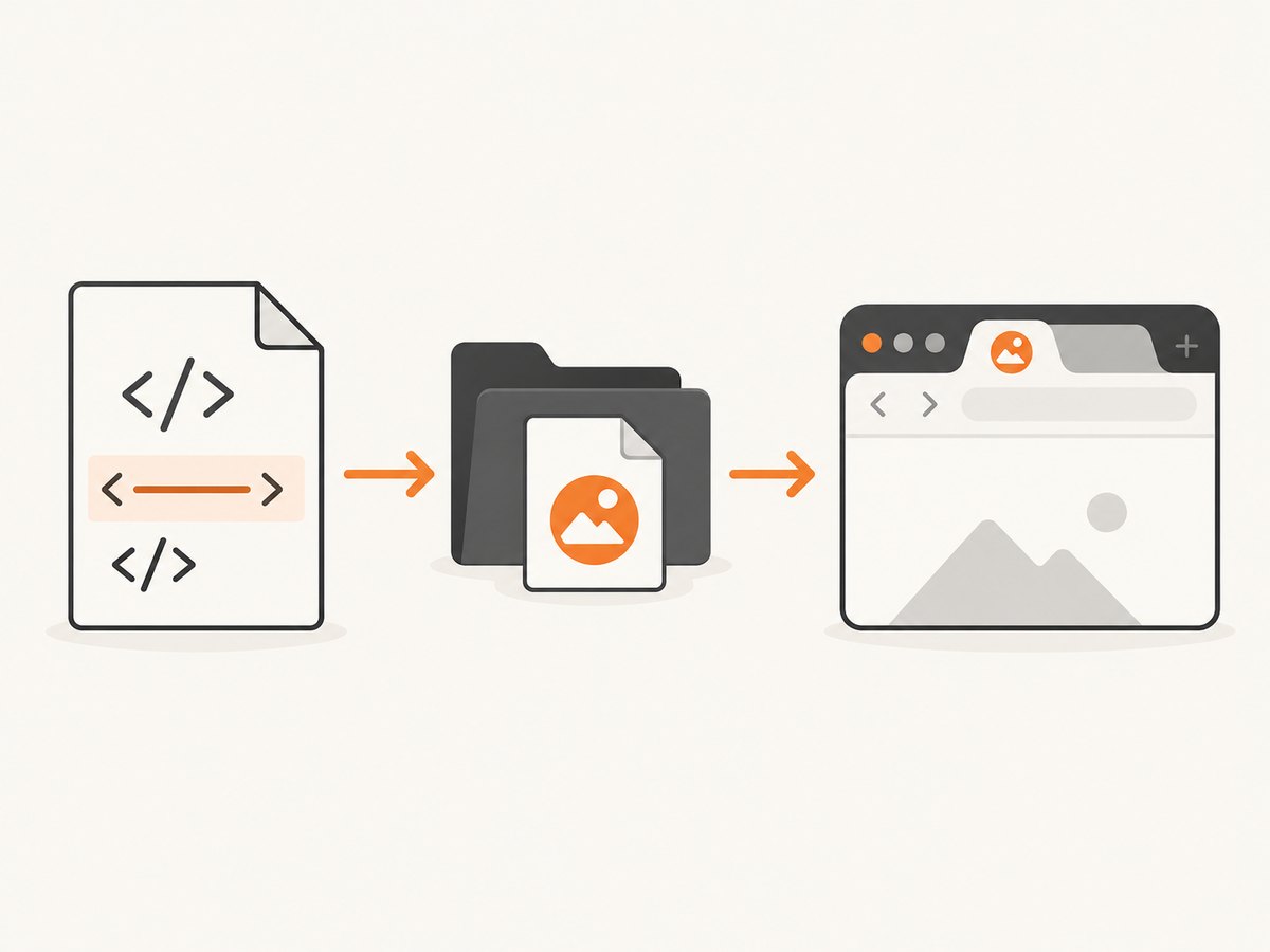 The link in the document head must point to the icon file included in the deployed build.