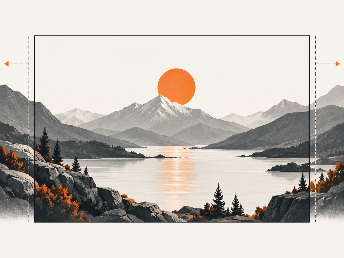 With cover, the image fills the section while its edges may be cropped; positioning chooses which area stays visible.