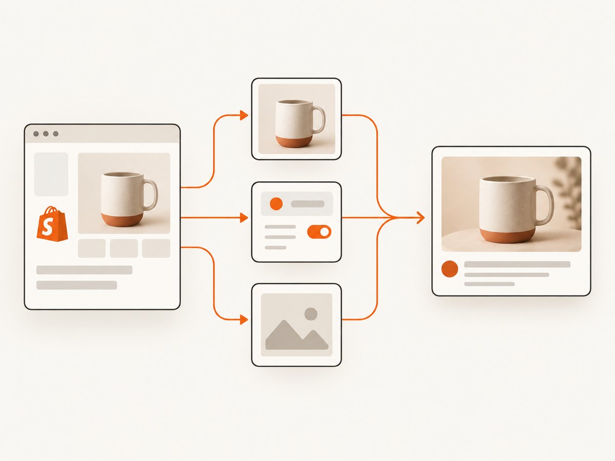 Shopify chooses the rendered Open Graph image through page, theme, and fallback precedence.